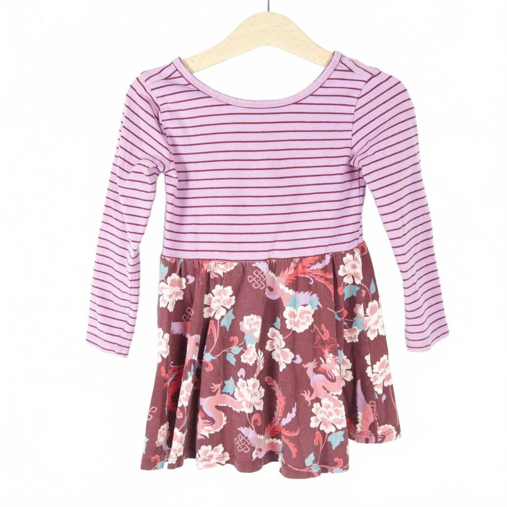 NEW TEA N ROSE girl's ballet skirted dress in bhutanese dragon